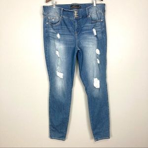 Torrid Premium Distressed Jeggings Women’s Plus Size 24 High Rise Stretch Denim